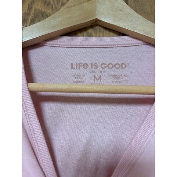 Life is Good dog Kindness is Free short sleeve pink T Shirt size M - Picture 3 of 6